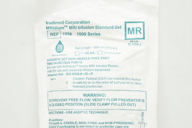 Iradimed 1056 MRIdium MRI Infusion Standard Set 20 drops/ml 18 ml x 118 inch